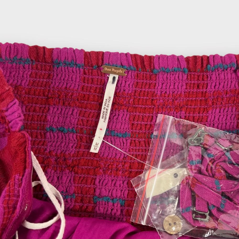 Free People Suits Me Fine Mini Dress Pink Red Size Medium NEW - Picture 5 of 9